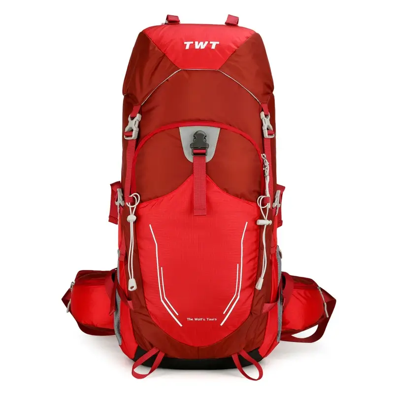 WhisperCamp All-Terrain 55L Hiking Backpack - Red