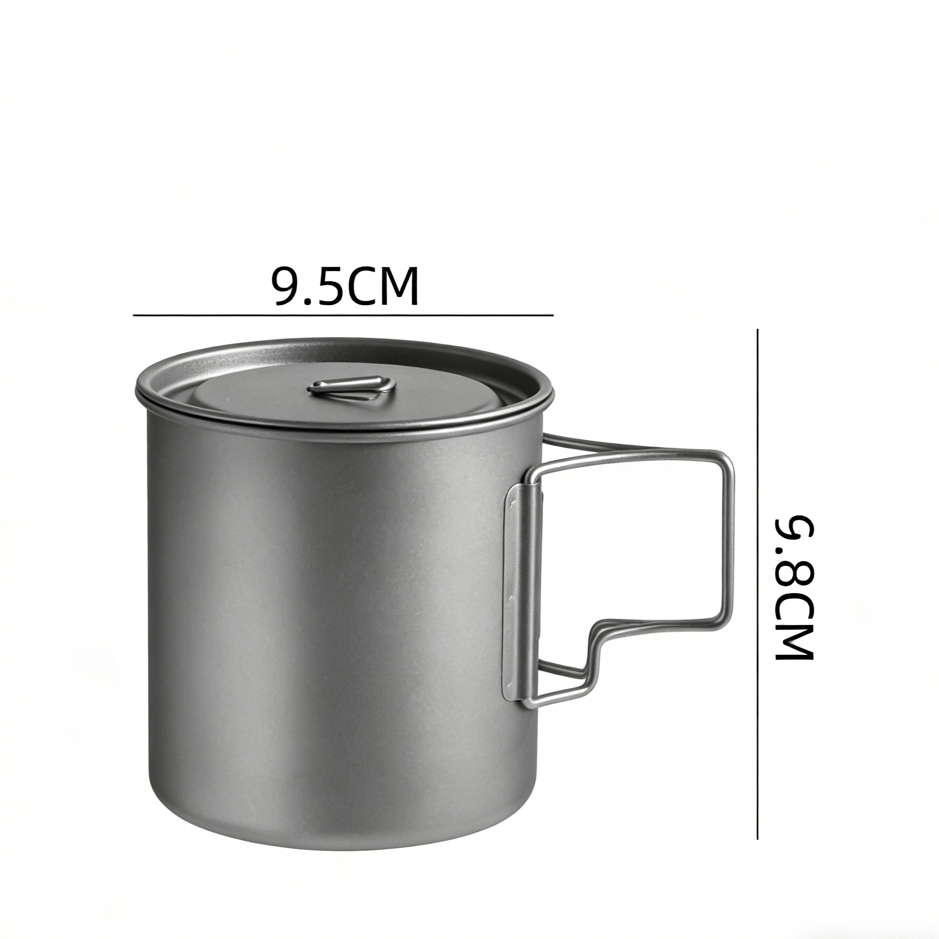 Collapsible Titanium Camping Mug with Lid - GiggleBox Outdoors