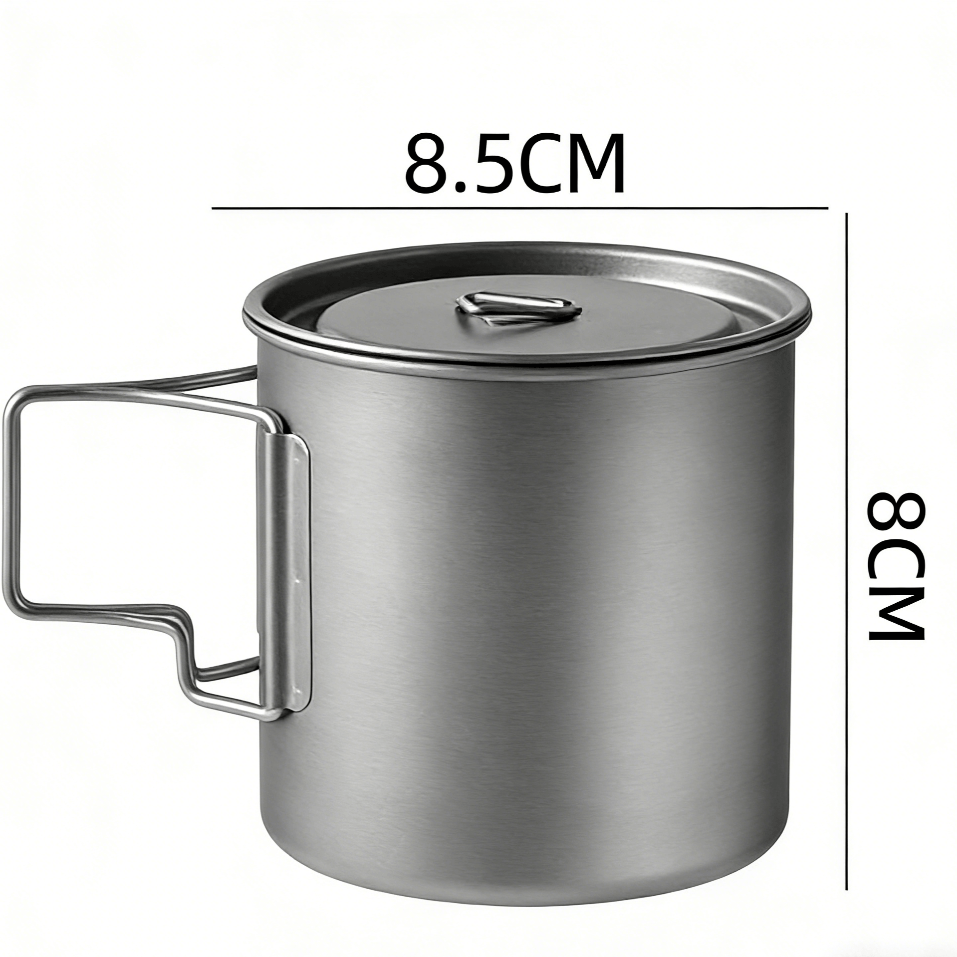 Collapsible Titanium Camping Mug with Lid - GiggleBox Outdoors