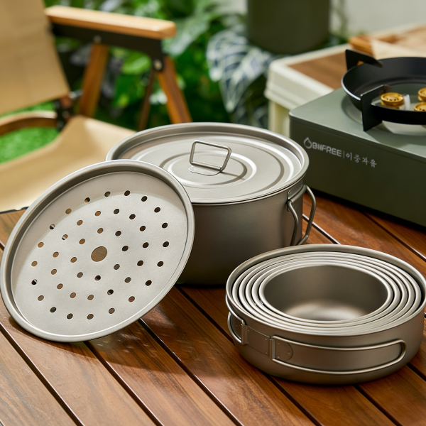 Portable Titanium Camping Cookset